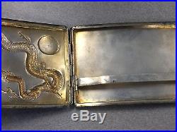 Antique Silver Chinese Dragon Cigarette Case