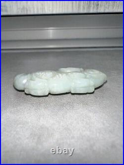 Antique/Vintage Chinese Pale Green Jade Carving/Pendant Of A Dragon