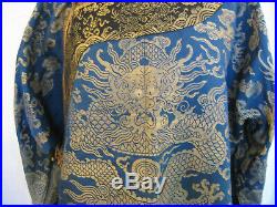 Antique blue Kossu summer weave Chinese Imperial Dragon Robe