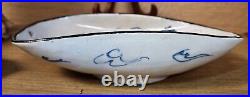 Antique chinese blue and white porcelain bowl Dragon 8-5/8