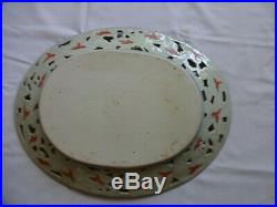 Beautiful Antique Chinese Imari & Dragon Decoration Porcelain Platter 15 X 12