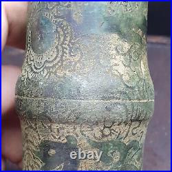 Carved With Dragon Decoration Old Chinese Antiques Jade Snuff Bottle