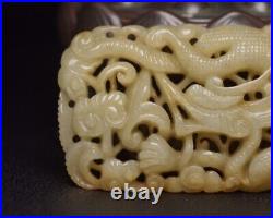 China Jade Hand-carved Chinese ceremonial dragon design brand pendant