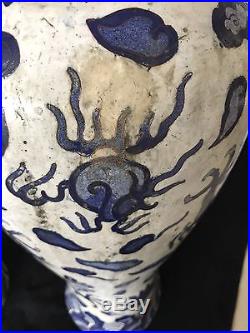 Chinese Antique Cloisonné Vases 21 (H) 1 Pair Imperial 5 craw dragon