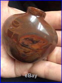 Chinese Antique Dragon & Phoenix Peking Glass Snuff Bottle 18th C Qing Dynasty