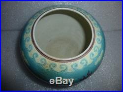 Chinese Antique Porcelain 5 Claw Dragon Brush Washer Pot