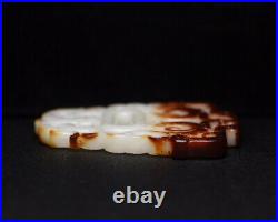 Chinese Antique Shang Dynasty Hetian White Jade Dragon Pattern Jade Plate