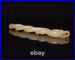 Chinese Antique Tang Dynasty Hetian Jade Carved Statue Dragon Snake Pendants
