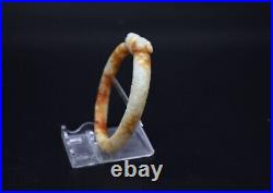 Chinese Antiques Tang Dynasty HeTian White Jade Carve Statue Dragon Bracelet