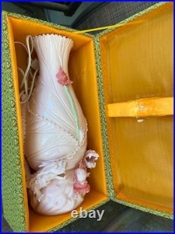 Chinese Baluster Vase Lamp Blanc de Chine Dehua Porcelain Double Dragons Boxed