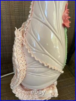 Chinese Baluster Vase Lamp Blanc de Chine Dehua Porcelain Double Dragons Boxed