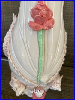 Chinese Baluster Vase Lamp Blanc de Chine Dehua Porcelain Double Dragons Boxed
