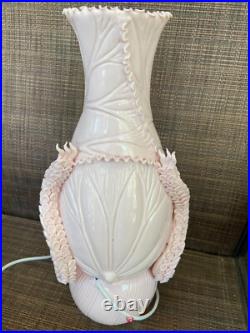 Chinese Baluster Vase Lamp Blanc de Chine Dehua Porcelain Double Dragons Boxed