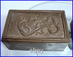 Chinese Bronze Scroll Weight Dragon Antique