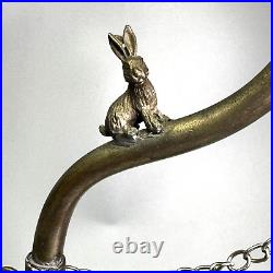 Chinese Carved Blue Lapis, Silver Water Pipe Dragon, Rabbit, Rooster Design