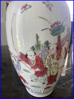 Chinese, Chinese Antique Pair Vase, Quinlong Marked Porcelain, Gilt Dragons Vase