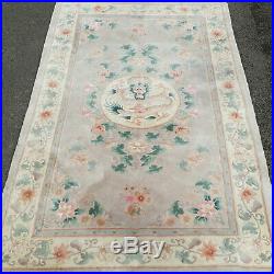 Chinese Dragon Aubusson Grey Handwoven Carpet 8'11x5' (272x152.5cm Rug)