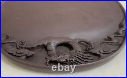 Chinese DuanYan stone Inkwell Very rare Antique, dynasty dragon Style VGC