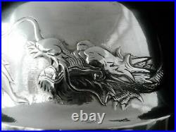 Chinese Export Silver DRAGON Cocktail Shaker, Zeewo c. 1900