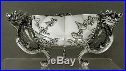 Chinese Export Silver Dragon Bowl c1885 WANG HING