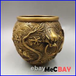 Chinese Exquisite Vintage Antique Play Collection Vintage Decoration Dragon Tank