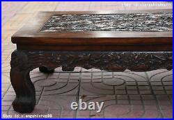 Chinese Huanghuali Wood Hand Carving Dragon Pattern Furniture table Desk Tables