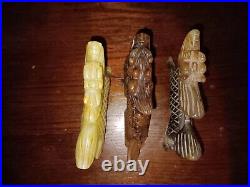 Chinese Natural Hetian Jade Carved Dragon Statues & Handmade Dragon Plate