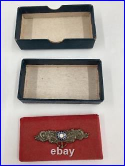 Chinese Naval Badge Kuomintang Emblem Flanking Dragons Over Anchor In Box