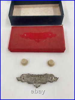 Chinese Naval Badge Kuomintang Emblem Flanking Dragons Over Anchor In Box