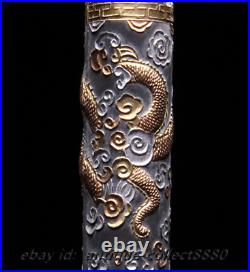 Chinese Pine Soot Ink HuiMo HuKaiWen Calligraphy Writing Inkstick(Dragon Pillar)