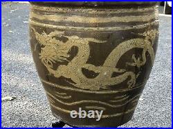 Chinese Planter, Decorated With Dragons, Large In Size