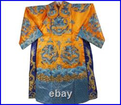 Chinese Qing Dynasty Emperors Formal Dress Embroidery Dragon Design Dragon Robe