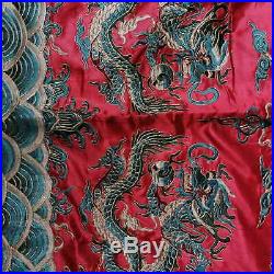 Chinese Qing Dynasty court collection emperor clothes Embroidery dragon