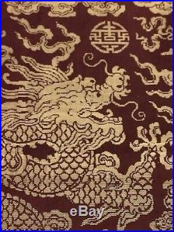 Chinese Qing Imperial Embroidered Dragon Robe