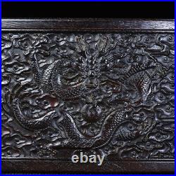 Chinese Red sandalwoodHandcarved Exquisite Dragon Pattern Boxe 14492