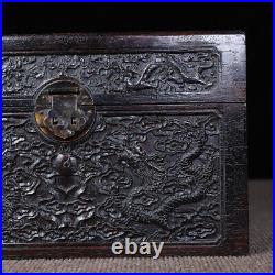 Chinese Red sandalwoodHandcarved Exquisite Dragon Pattern Boxe 14492