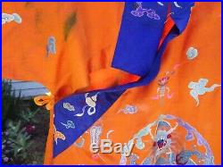 Chinese Silk Embroidered Dragon Robe 56614