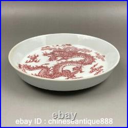 Chinese antique Qing Dynasty Kangxi period porcelain dragon pattern plate dish