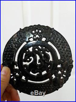 Chinese antique dragon jade plaque / Amulets