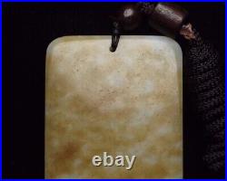 Chinese antique old jade STATUE GY3 collect natural old dragon jade pendant