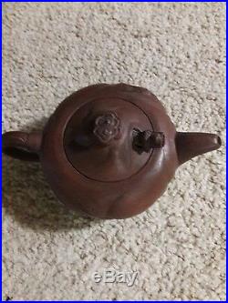 Chinese antique or Vintage yixing teapot. Moving dragon head