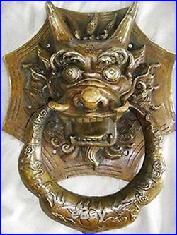 Chinese brass door knocker with dragon carved 1pc