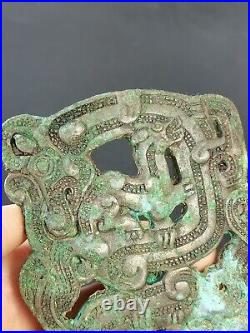 Chinese bronze plaque Chi Dragon&tiger design Bronze ornament Garment token