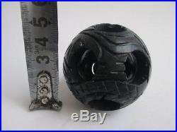 Chinese hand carved jade LvKong dragon ball. Stents