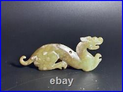 Chinese jade Dragon figurine ornament carving Dragon statue shaped pendant