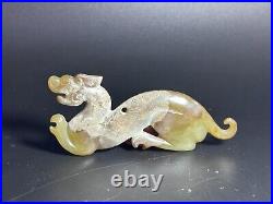 Chinese jade Dragon figurine ornament carving Dragon statue shaped pendant