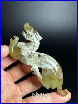 Chinese jade Dragon figurine ornament carving Dragon statue shaped pendant