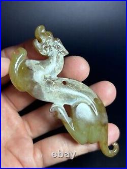 Chinese jade Dragon figurine ornament carving Dragon statue shaped pendant