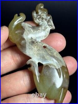 Chinese jade Dragon figurine ornament carving Dragon statue shaped pendant