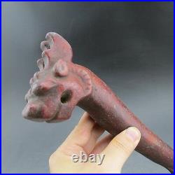 Chinese jade, collectibles, hongshan culture, Dragon rod, statue R205